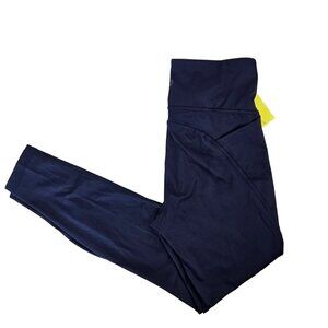 All In Motion Womens High Waisted Navy Pocket Leggings Small Workout Running